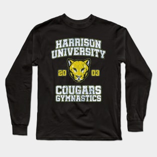 Harrison University Cougars Gymnastics (Variant) Old School Long Sleeve T-Shirt